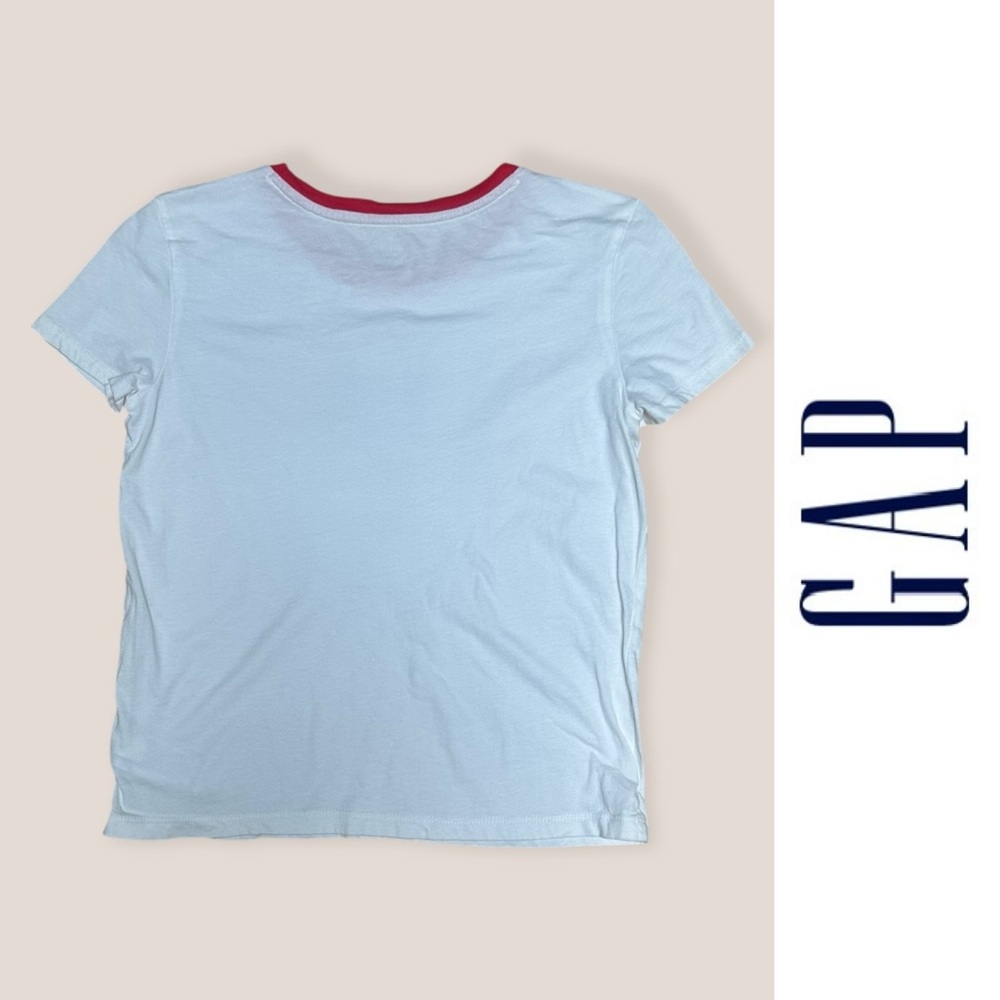 GAP Peace Sign Flag Short Sleeve Flippy Sequin Tee, Size XL,‎ MSRP $22 - Picture 2 of 7
